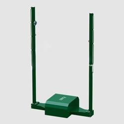 鋁合金單座雙桿羽毛球柱